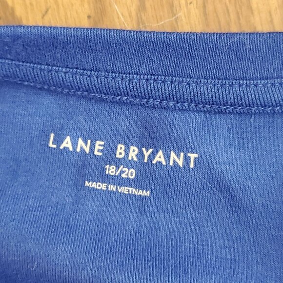 Lane Bryant Womens Blue Long Sleeve V-Neck Tunic Top Size 18/20 NWT - Picture 5 of 11